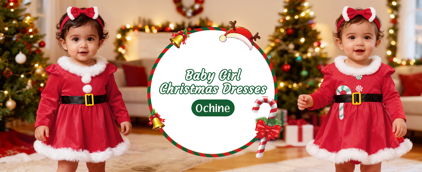 Christmas Baby Girl Romper Dresses