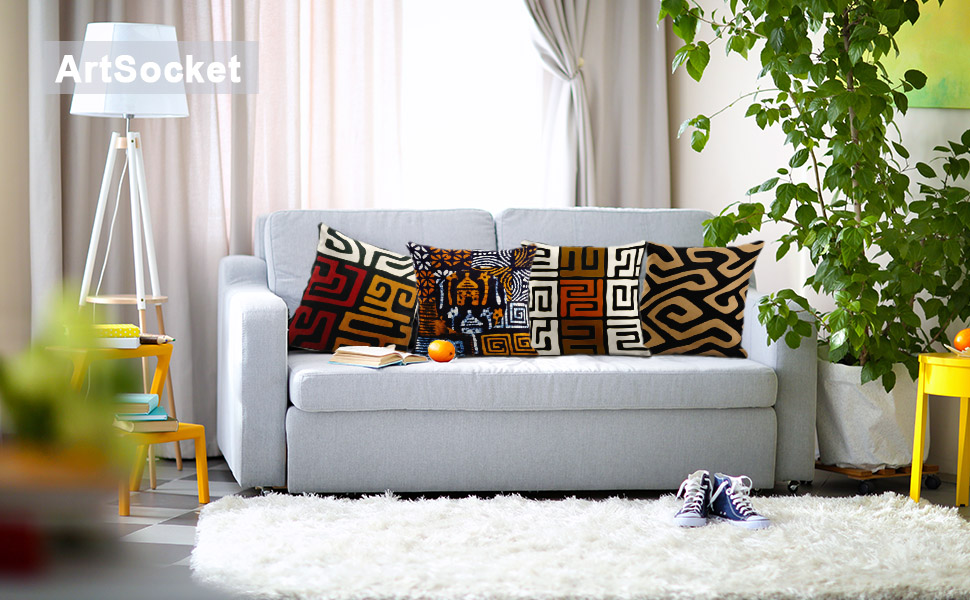 Set of 4 Throw Pillow Covers