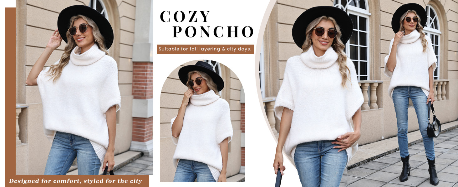 Stylish High Neck &amp; Loose Batwing Sleeves