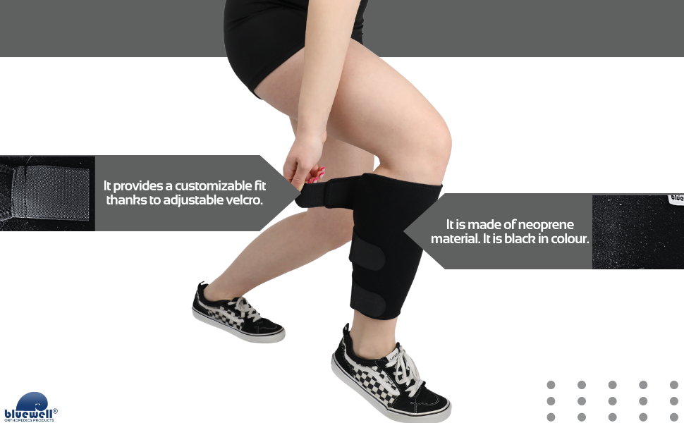 It provides a customizable fit thanks to adjustable velcro.