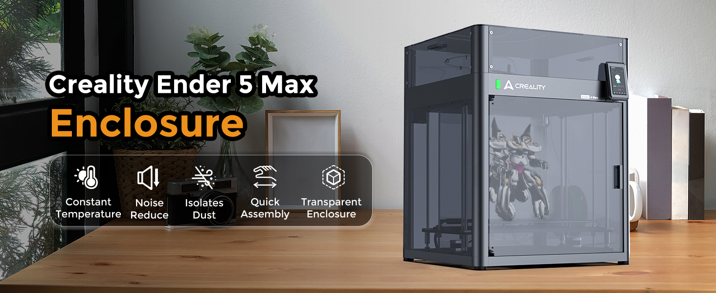 Official Creality Ender 5 Max Enclosure Constant Temperature Cover Noise Reduce Dust Proof PC Protective Enclosure for Ender 5 Max 3D Printer 8 ender 5 max enclosure