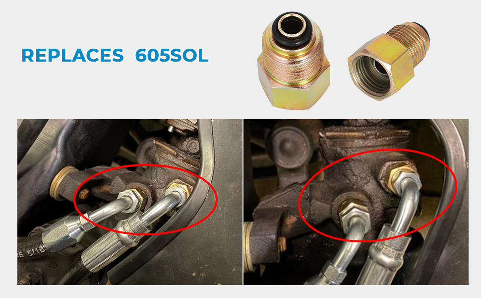 WIKIBB LS Swap Parts Power Steering Line Adapter Fitting Carbon Steel