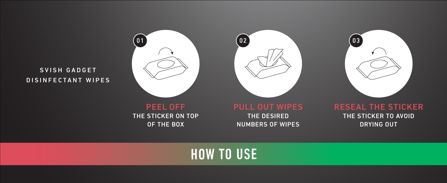 Svish On The Go Pine Haze Gadget Disinfectant Wipes (90 pulls) Non