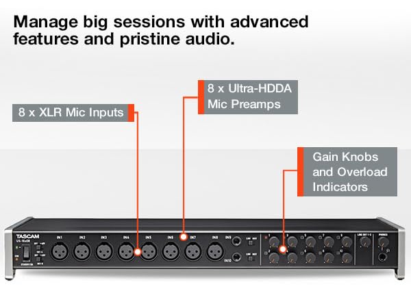 Amazon.com: Tascam US-16x08 Rackmount USB Audio/MIDI