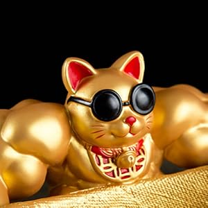 置物 招福 招き猫 開運 金運 祈願 筋肉 招き猫 