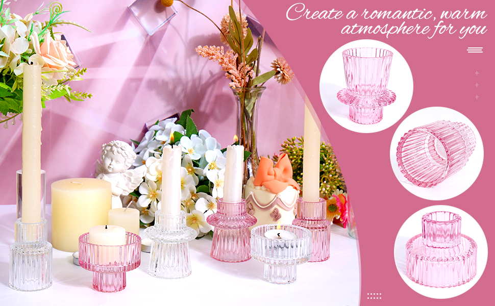 Glass Candlestick Holders Taper Candle Holders Bulk