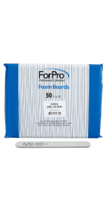 ForPro Zebra Foam Board, 100/180 Grit, Double-Sided Manicure Nail File