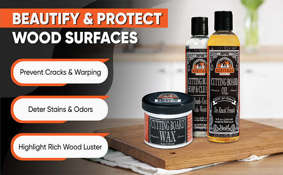 Heritage Products Cutting Board Wax All Natural Plant