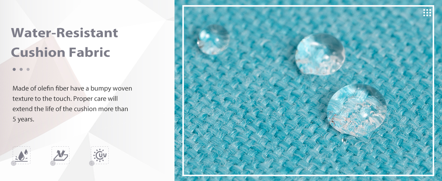 Sundale Outdoor Olefin Chaise Lounge Cushion Set of 2