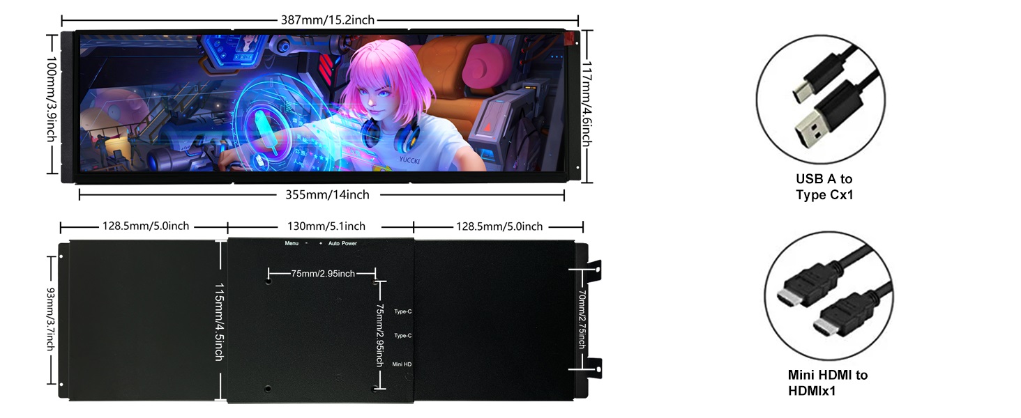 14.5 inch screen for Hyte Y70