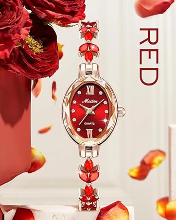 Dainty Red Watches for Women