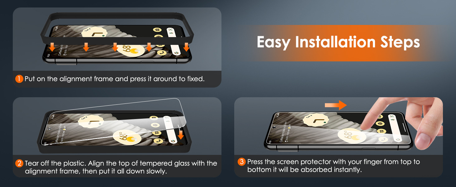 #Seconds Installation Comes with an alignment frame that gives you a bubble-free, fast installation 