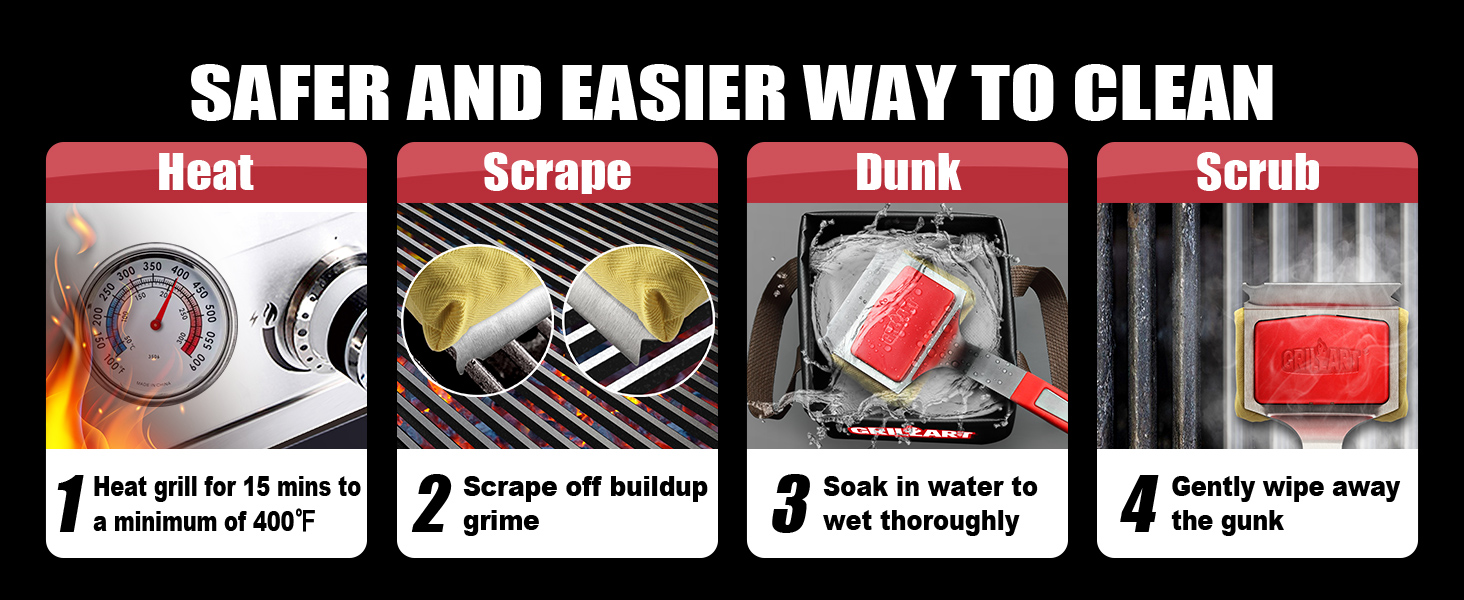 grill bruhs cleaning steps
