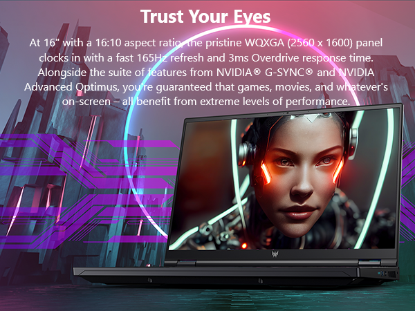 Predator Helios 16; Predator laptop; i7 gaming laptop; 16" gaming laptop RTX 4060; Advanced Optimus 