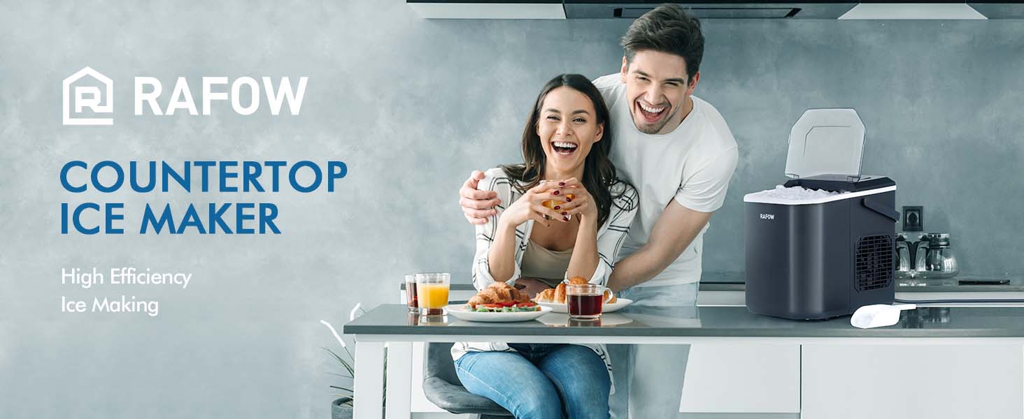 Ice Maker Countertop Portable Ice Machine Makes 26 lbs of