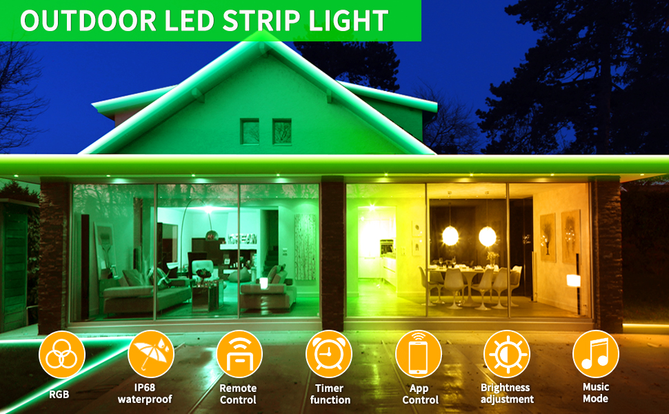 100FT OUTDOOR LED STRIP LIGHT