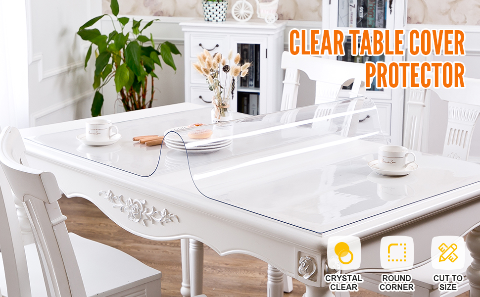 Royhom Clear Table Protector, 2mm Thick 44 x 22 Inch