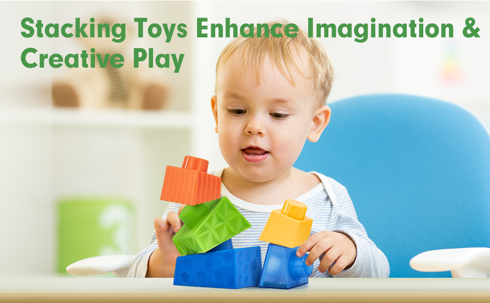 Stacking Sensory Toys for Babies 1 Year Olds Boys Girls Building