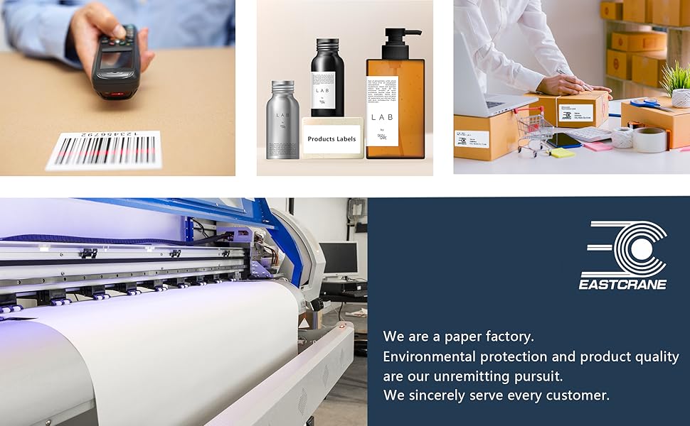 EastCrane 2" x 4" Mailing Labels,3000 Shipping Labels(300