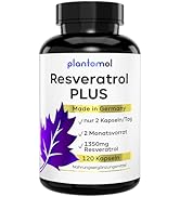120 Resveratrol Plus capsules with 1350 mg resveratrol high dose with 100:1 extract ratio - re...