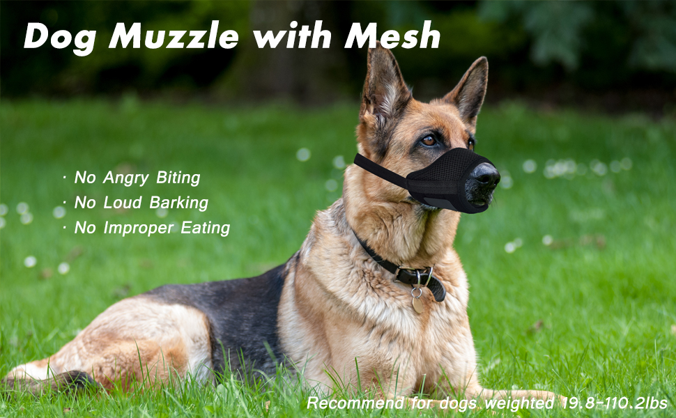 Dog Muzzle for Medium Dogs, Adjustable Dog Muzzle to Prevent Biting