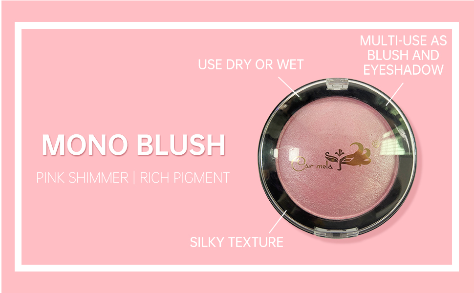 Carmela pink shimmer blush palette