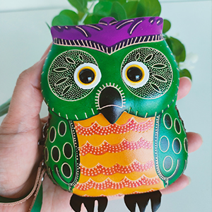 stitch zipper coin change purse  Mini Animal Owl Coin Purse with Removable wrist strap