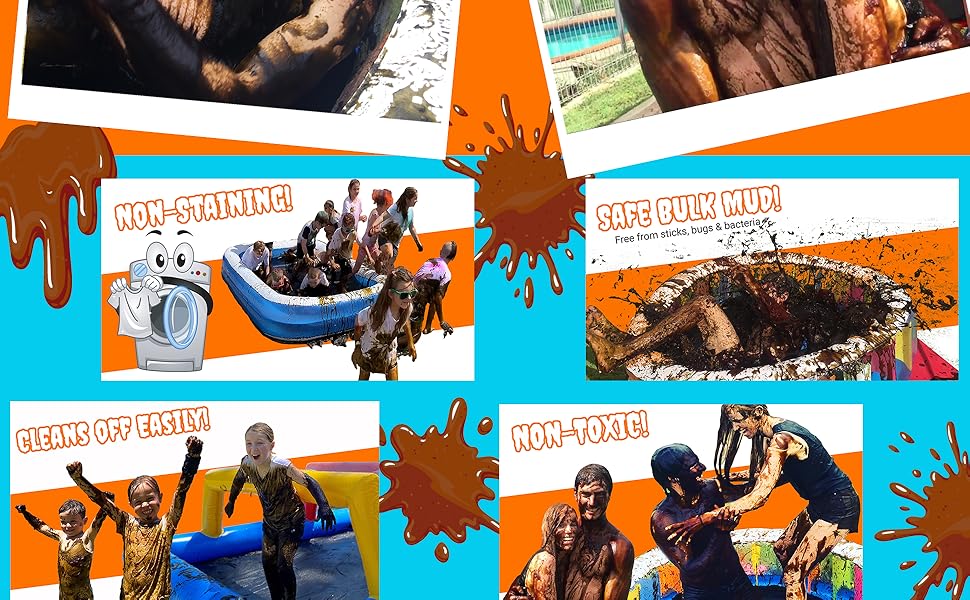 mud powder mud mix easy clean mud summer camp mud for mud run just add water mud pool messy party