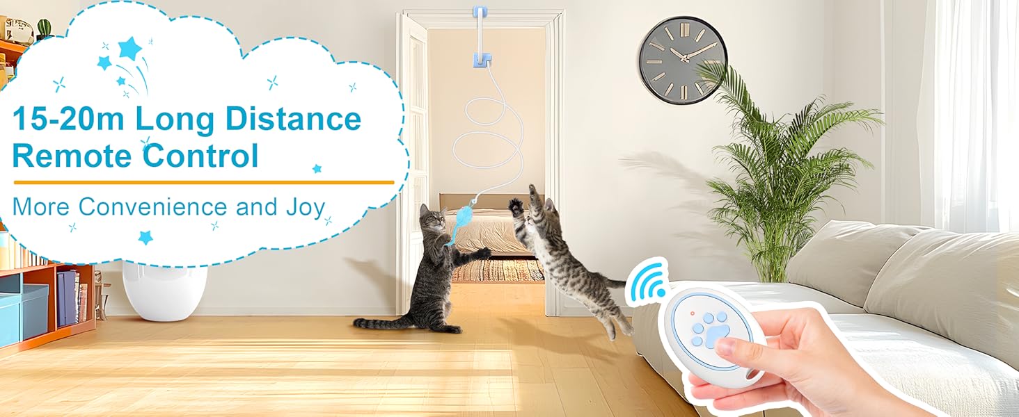 Kezlume Upgraded Smart Interactive Cat Toy with Remote Control