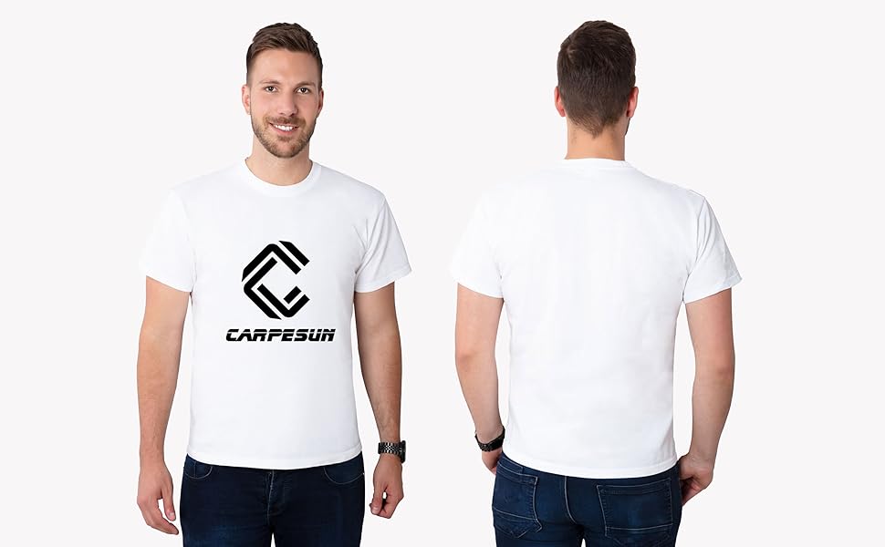 Black White T Shirts for Men, 100% Cotton Mens Basic Tees Crew Neck