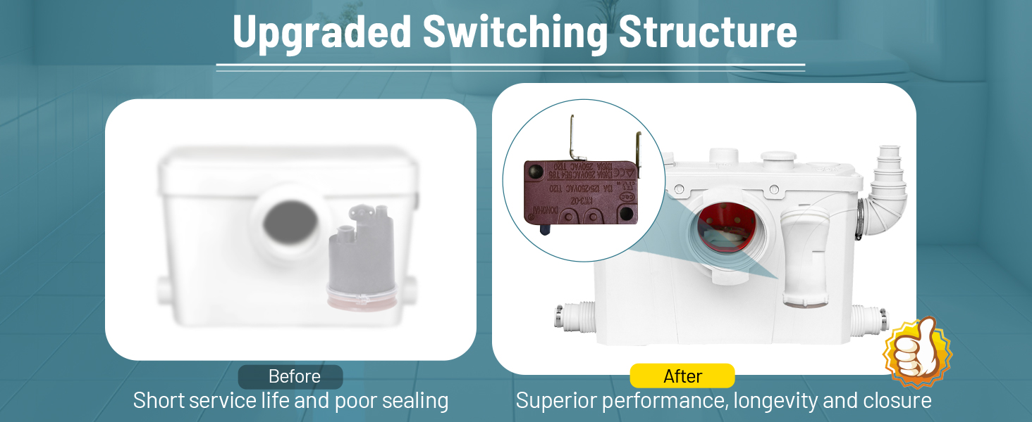 Macerator Pump for Macerating Upflush Toilet