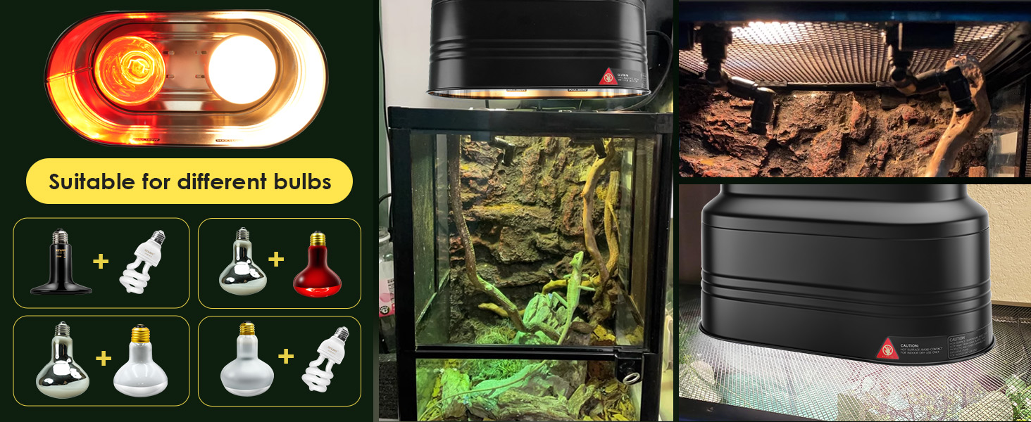 reptile heat lamp fixture