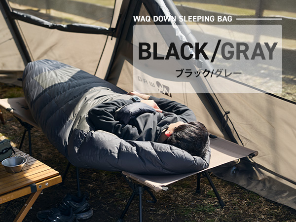WAQ DOWN SLEEPING BAG ダウンスリーピングバッグ（1個） WAQ ダウンスリーピングバッグ -30℃対応 FP650 軽量 コンパクト