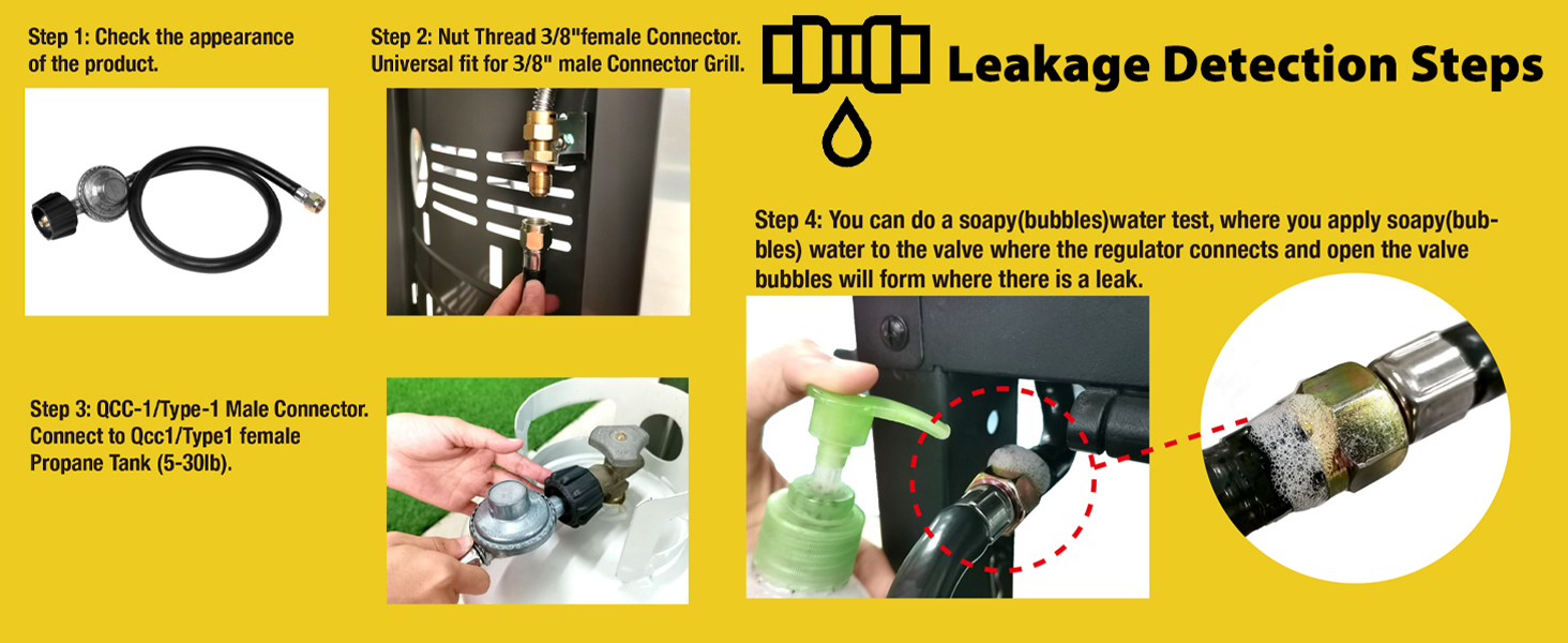 Propane Regulator with Hose