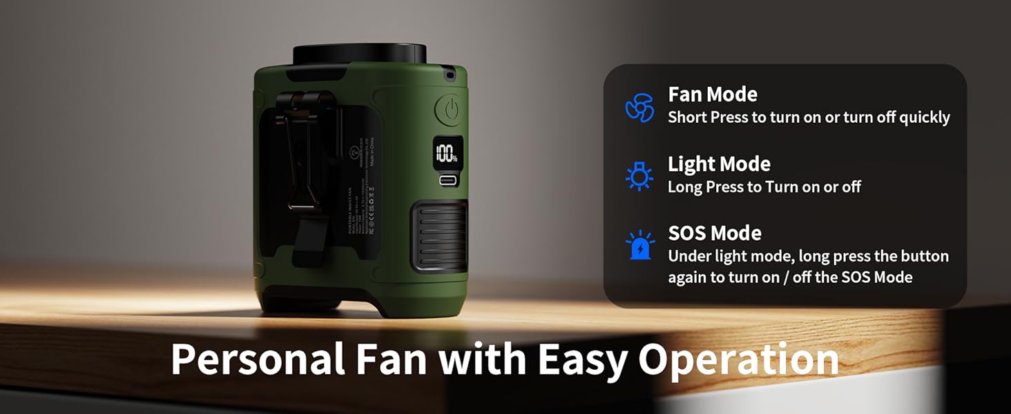 portable waist fan rechargeable