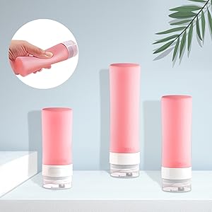 reiseflaschen zum befüllen silikon mini 100ml 50ml travel bottle set