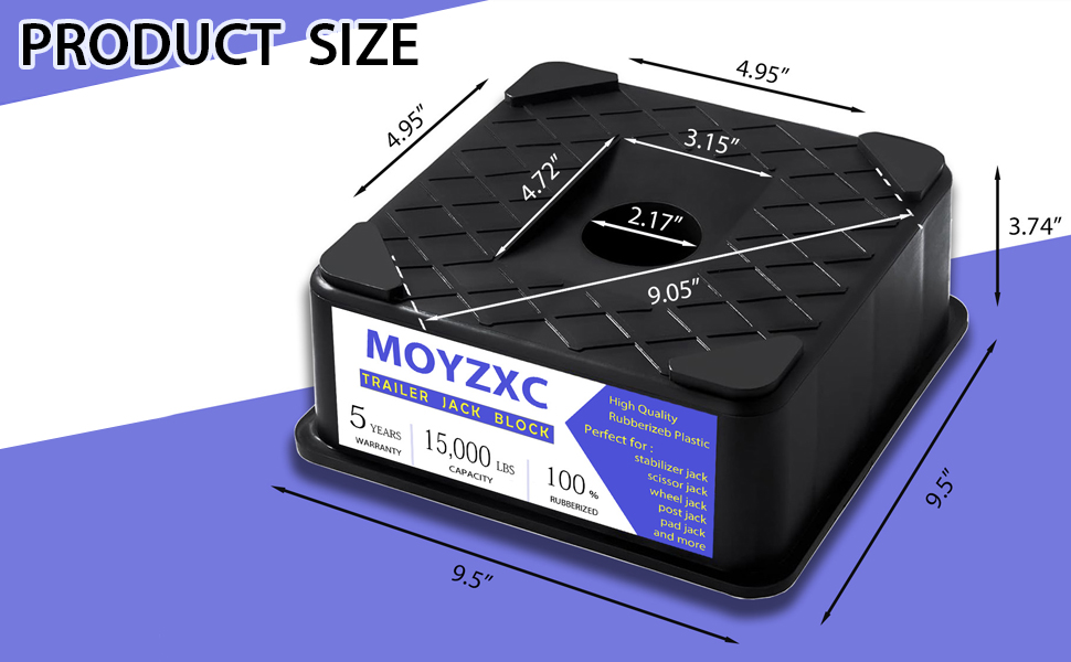 MOYZXC Trailer Jack Block 2 Pack Camper RV Jack Stabilizer