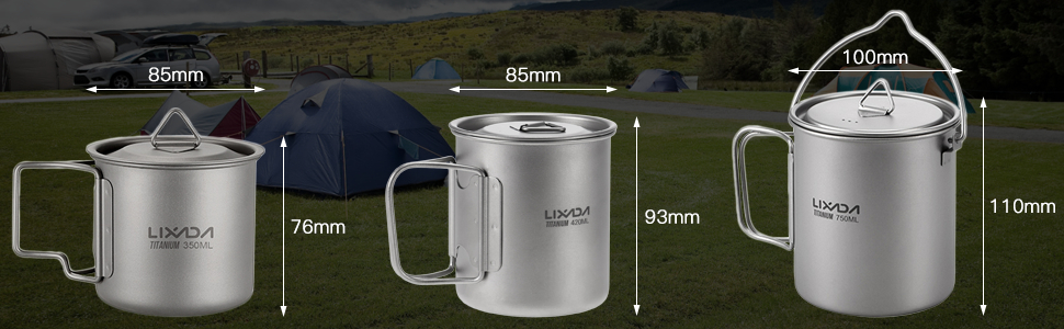 Camping Titanium Cookware Set