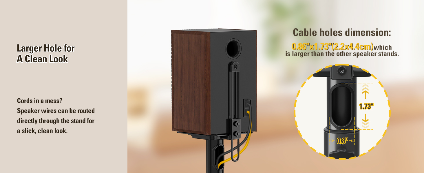 Mounting Dream Speaker Stands Height Adjustable for Satellite & Small