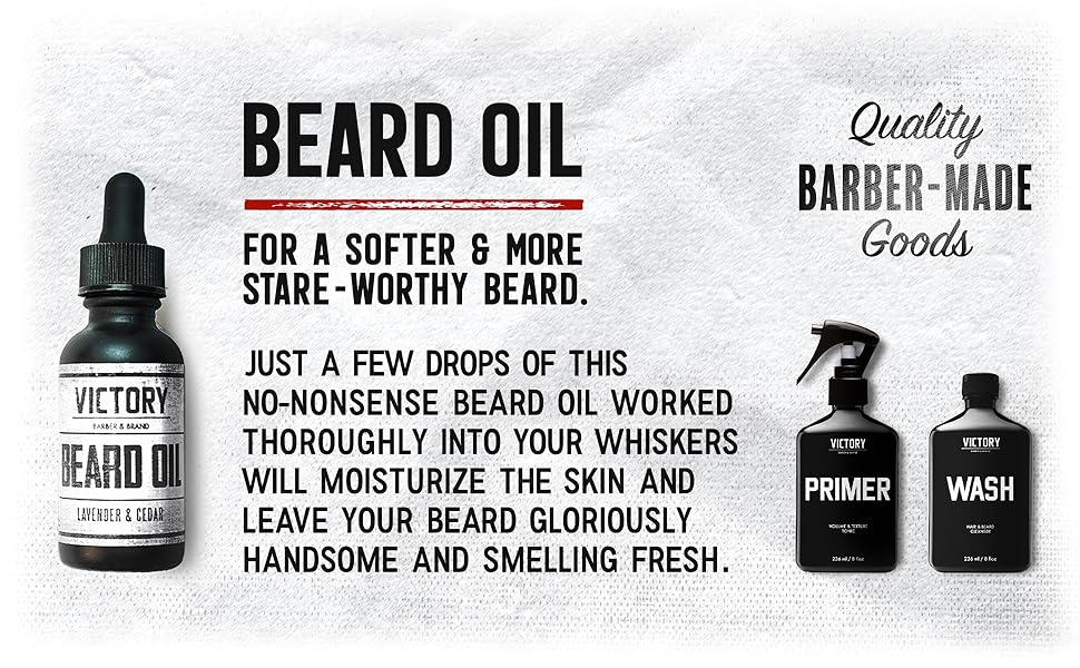 Victory Barber & Brand Beard Oil for Men Beard Grooming