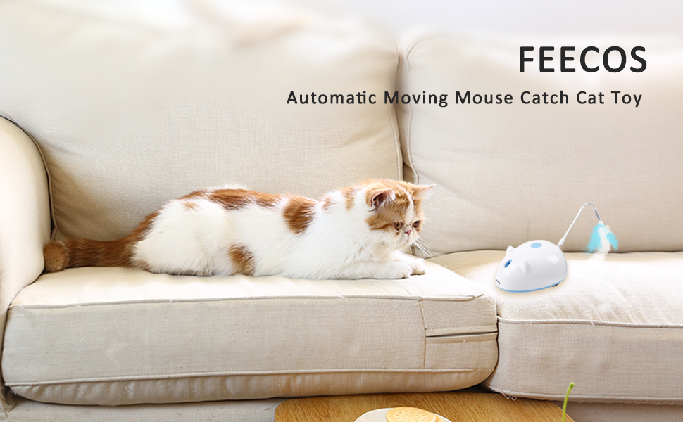 FEECOS Cat Toys,Interactive Cat Toys for Indoor Cats Automated Cat Light Toy Self
