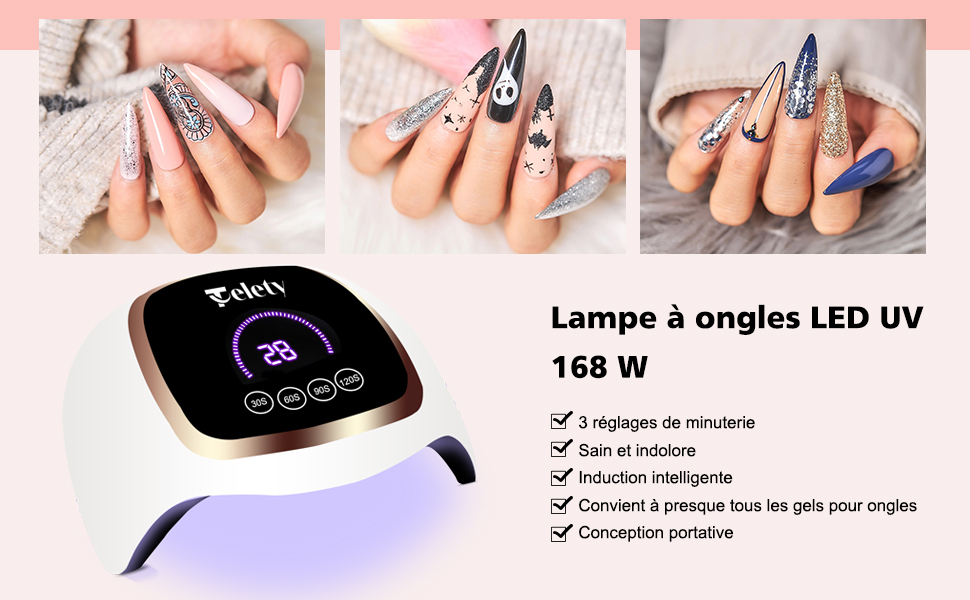 La Lampe Uv Sèche T Elle Le Vernis Normal Sèche-ongles Lampe 168W UV LED Séchoirs à Ongles Lampe à Polymériser