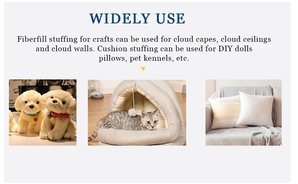 120g Polyfill Stuffing Fiber Fill, White Premium Fiber Fill