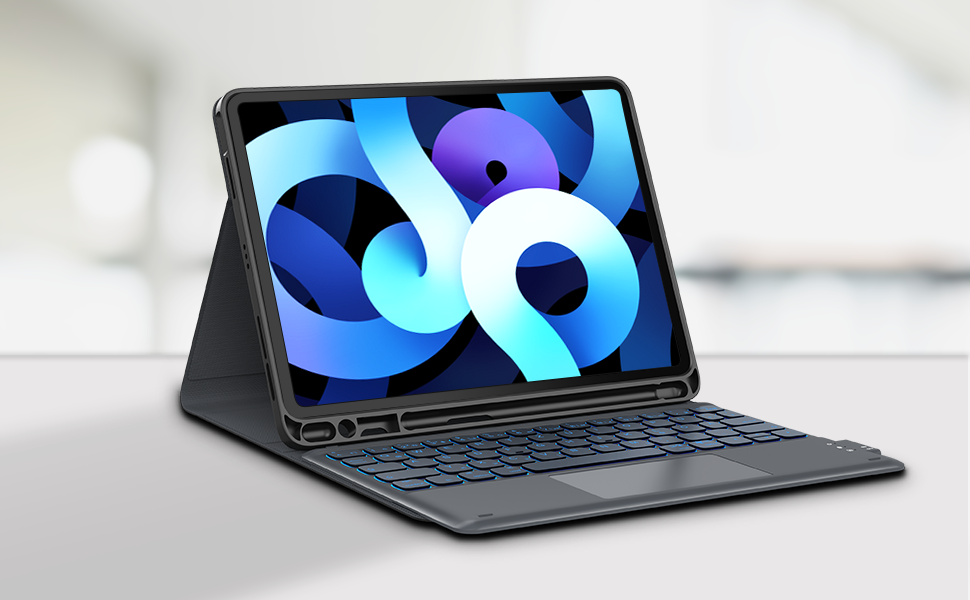 Earto iPad Air 5 Case with Keyboard 2022, iPad Pro 11 Keyboard, 7Color