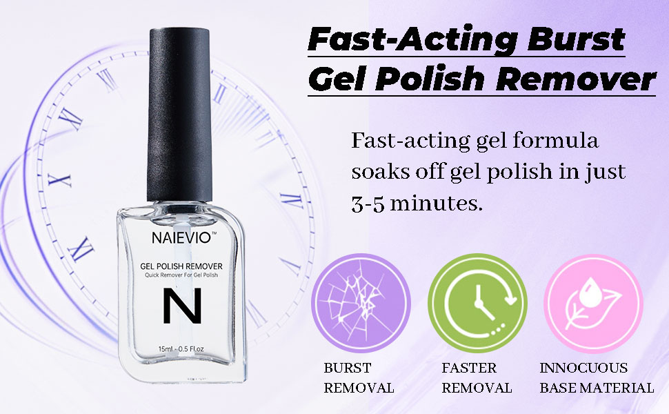 Fast-Acting Burst Gel polish Remover