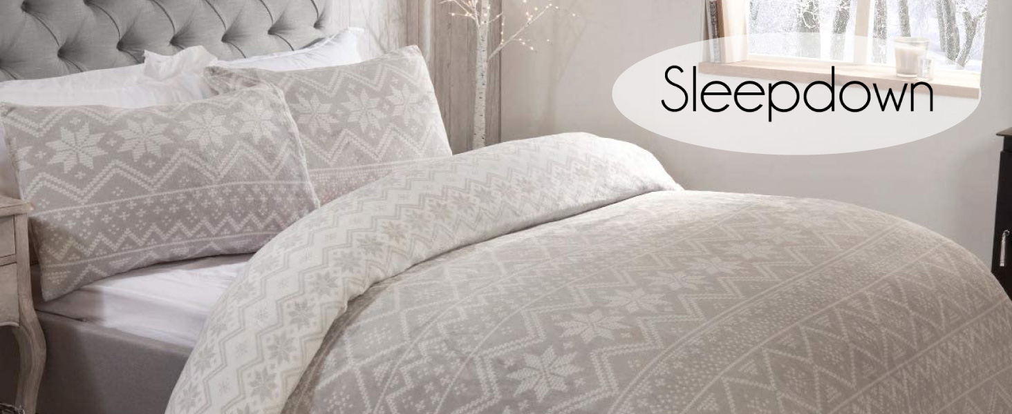 FAIRISLE FLEECE DUVET COVER SET