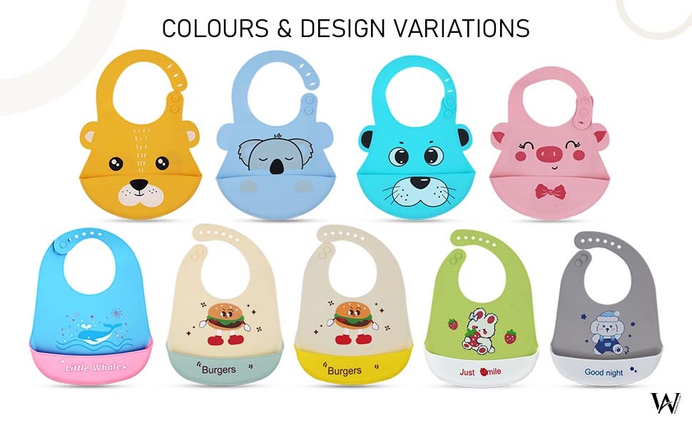 cute silicon feeding bibs for infants