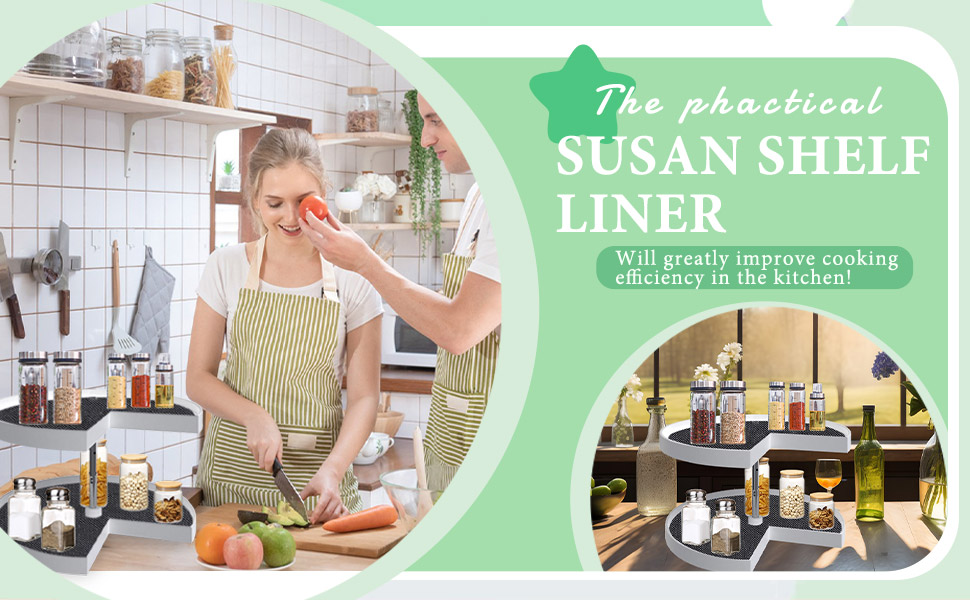 4 Pack Lazy Susan Shelf Liner Circle Kitchen Shelf Liner