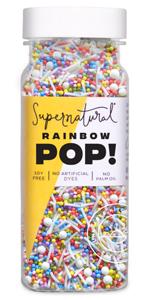Supernatural natural confetti sprinkles rainbow stars unicorn toast gluten free soy free no dyes