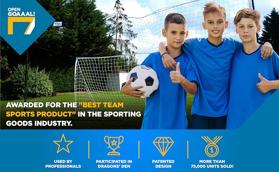 Open Goaaal Soccer Goal Net & Soccer Backstop Net with Rebounder Soccer Nets for